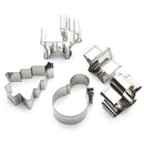 5Pcs/set Christmas Cookie Cutter Stainless Steel Cut Candy Mold Cooking Tool Hn