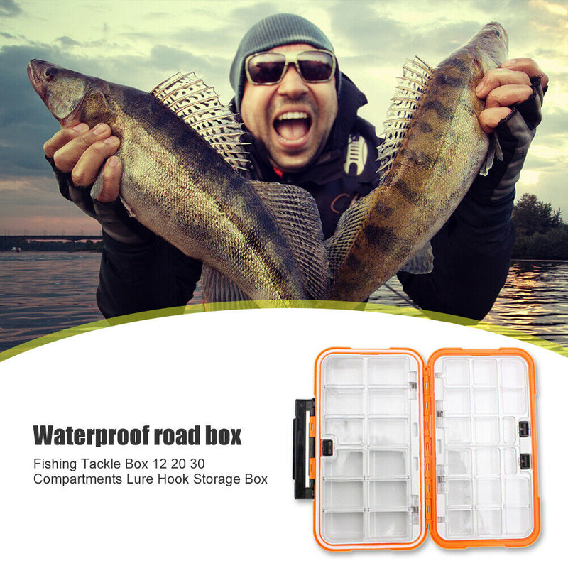Fishing Tackle Box Double Sided Fishing Lure Bait Hook Storage Box (L) A