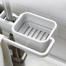 Adjustable Faucet Drainage Shelf Kitchen Sink Hanging Storage Rack Soap Rag- OZ