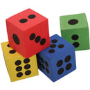 Hot SET OF 12 SOFT COLOURFUL FOAM Design LARGE DICE PARTY LOOT BAG FILLER 3.7cm