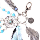 Shell Dreamcatcher Tassel Key Ring Car Bag Mini Charm Feather keychain Women  3C
