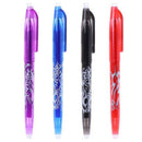 1PC Blue 0.5mm Pen Erasable Roller Ball Gel Ink Friction Medium Tip Eraser