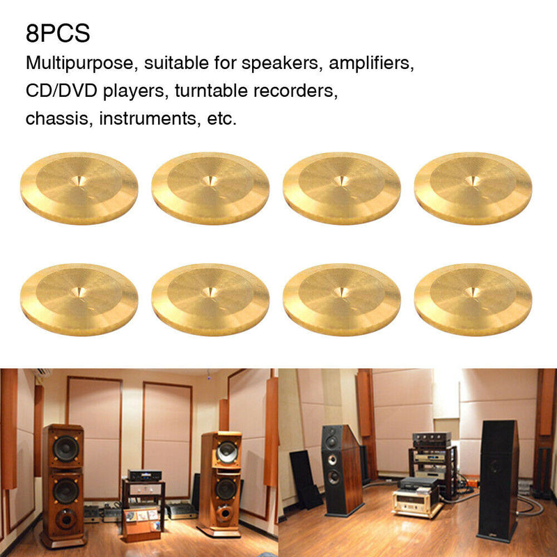8pcs Turntable Recorder Isolation Feet Protective Stand Base Speaker Spike Pad