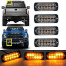4 Pcs 12-Led Amber Flash Flashing Recovery Strobe Car Emergency Signal Led  H7T8