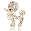 Crystal Rhinestone Dog Brooch Pin Cute Puppy Animal Brooch Pin Women Jewelry M&O