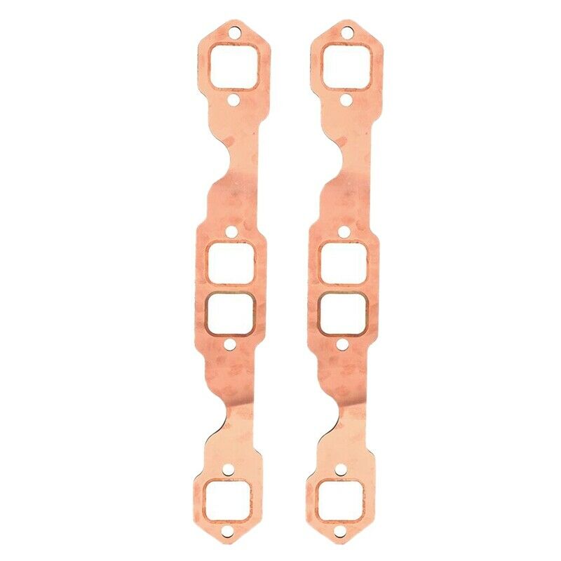 2Pack Exhaust Gaskets Square Port Copper Header Exhaust Gaskets Reusable Fi B7Z7