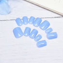 Pure color French False Nails Art Acrylic Full Cover Tips Manicure Glue %!