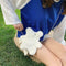 Cute Plush Bear Winter Crossbody Bag Women Crossbody Satchel Bags (White)