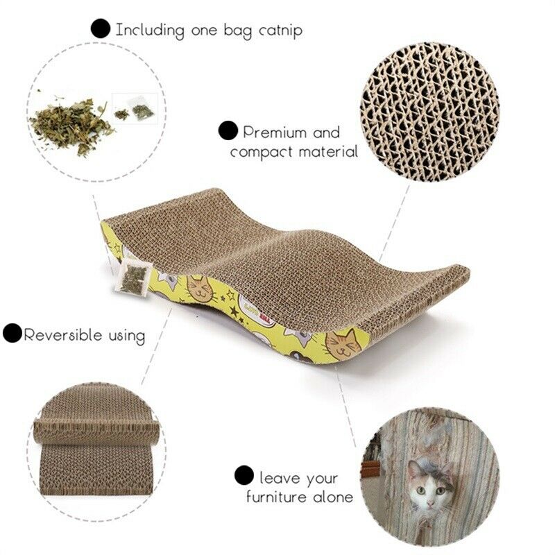 Pet Cat Kitten Scratch Scratcher Pad Seize Catch Board Mat Catnip Bed M sha
