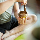 3.2 Inch Tibetan Singing Bowl Zen Meditation Yoga Meditation Bowl Wooden St
