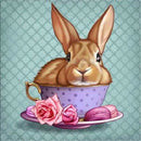 Cup and Animal DIY Painting Full Picture Diamond 5D Round Drill Kit (LG968)