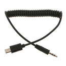 Remote Connect Cord 3.5mm-S2 Spring Coiled Cable for Sony HX50/ HX50V/ HX60/