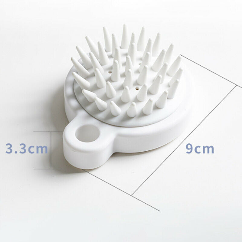 Handheld Silicone Scalp Shampoo Massage Brush Washing Shower Clean Brush Bat Hn
