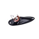 Black Boat Input Output Jack Plate Socket With Screws for Fender Strat Guitar NT