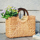 Women Fashion Straw Handbag Tote Bag Shoulder Bag Shopping Beach Travel Cro