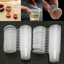 100Pcs Small Plastic Sauce Cups Foods Storage Containers Clear Boxes+Lids J K4Z4