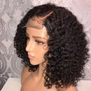 Short Lace Front Human Hair Wigs Pre Plucked With Baby Hair Curly Brazilian
