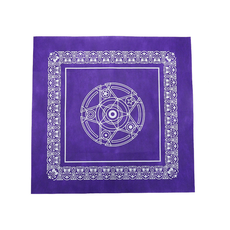 1pc 49*49cm Tarot game tablecloth non-woven material board game purple color Z