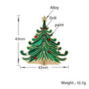 Christmas Tree Brooch Rhinestone Badges Jacket Backpack Decor Festival Gift A