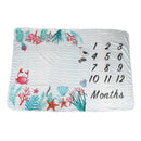 Large baby milestone blanket soft Flannel newborn baby bath towel blanket b