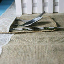 Table Runner Jute Canvas Lace Table Decoration Mat 30 x 275cm J2Y2