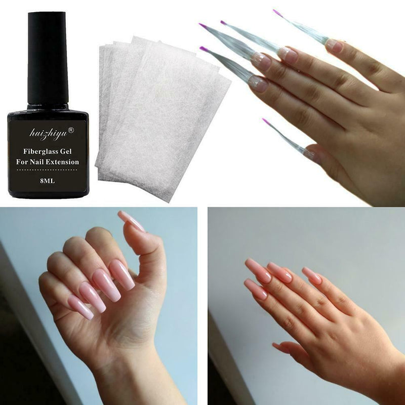 10PCS Nail Art Fiberglass Silk Nail Extension Repair Fiber Manicure Fiberglass