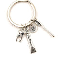 2pcs Dentist Keyring Keychain Dental Assistant Gift Dental Hygienist Keyring 3c