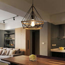 Industrial Manila Rope Metal Pendant Lampshade Chandelier