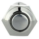 12V Metal Button Switch Vandal Switch LED 16 mm White New