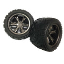 2Pcs 85mm 1/12 Rock Crawler Tires with Wheel Rim for RC Cars