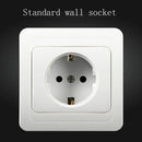 Wall Power Socket Grounded EU Standard Electrical Outlet Dual USB Char PLV