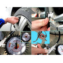 Car Motorcycle Tyre Tire Air Pressure Gauge Dial Meter Compressor Inflator Tool