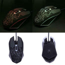 1,600 DPI 4 Buttons LED Backlight Wired Optical Gaming Mouse for PC Laptop A