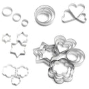 12pcs Cookie Biscuit Cutters Round Star Heart Flower Shape Molds DIY Cake De 3C