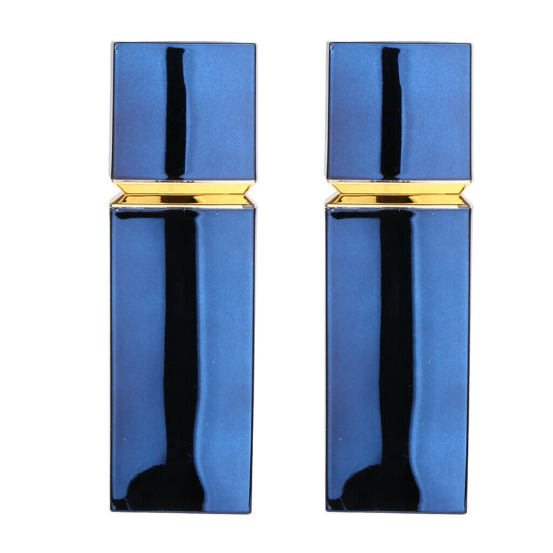 MagiDeal 2x 3.5g Empty Lipstick Tubes Refillable Lip Balm Bottles Vials Blue