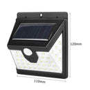 40 LED Solar Wall Lamp Waterproof Body Induction Outdoor Lighting (1pc)