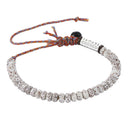 Handmade Tibetan Buddhist Braided Lucky Knot Bracelet Mens Natural Beads Bangle