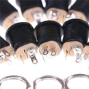 10 PCS DC 022 2.1x5.5 mm PCB Mounting DC Power Jack Socket Blackã€-ME