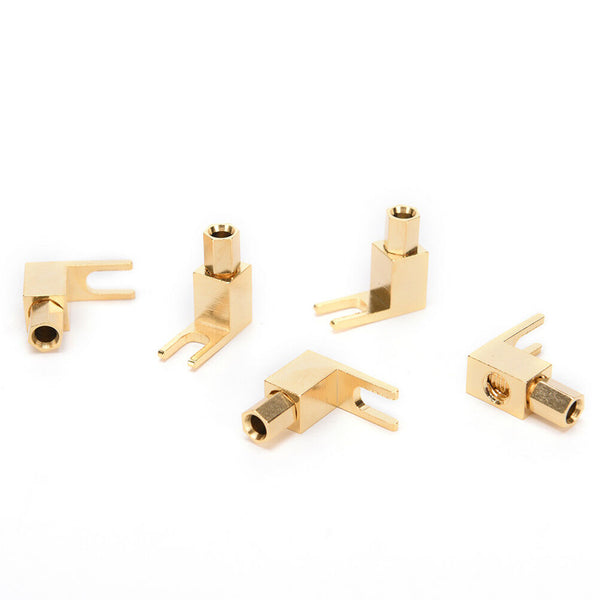 5x Banana to Spade Adapter Plug Speaker Cable Connector 4MM  A lj