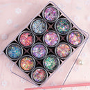 12pcs Nail Art Glitter Powder Dust UV Gel Acrylic Powder Sequins Party Nails Tip