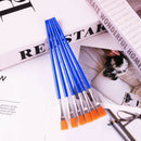 Paint Brushes Set 50 Pcs Kids Nylon Flat Hair Small Oil Watercolor Artist P