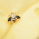 2Pcs Women Men Crystal Animal Honey Bee Brooch Pin Lapel Broach Jewelry Gift