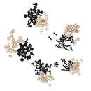 100pcs 6-12mm Solid Black Safety Eyes for Teddy Bear Soft Toys DIY Making