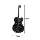 Fashion Guitar Pin Black Brooch Lapel Badge Guitar Music Guitarist Gift