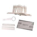 9pcs Stainless Steel Understring Radius Gauge+String Action Gauge+2pcs