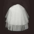 Multi Layer Bridal Wedding Veils Headpieces Length White 80cm Fluffy