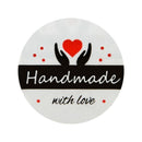 Round "Homemade with Love" Stickers Seal Labels 500 Labels Stickers Scrapbo K8H7