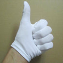 5 Pairs White Cotton Gloves Khan Cloth Quality Check Warm Rituals Play Glov T9Y1