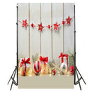 Xmas Theme Photography Art Cloth Backdrop Wall Studio Prop Family Decor (B)