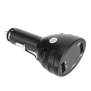 3 in 1 Car-Mounted Charger 12V/24V Dual USB Digital LED Thermometer Voltmeter